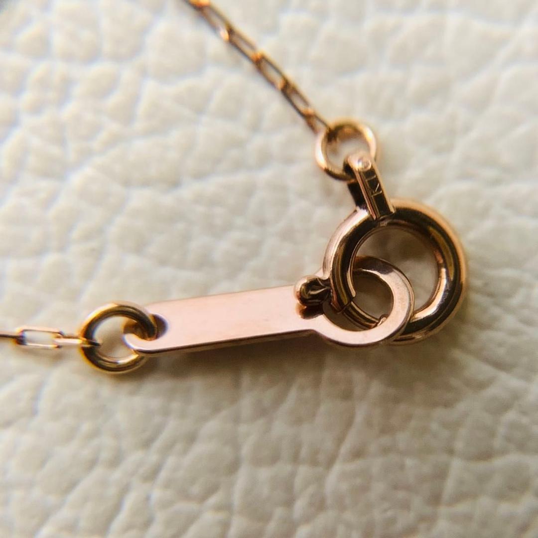 美品 k10 4°C ネックレス ハート ピンクゴールド