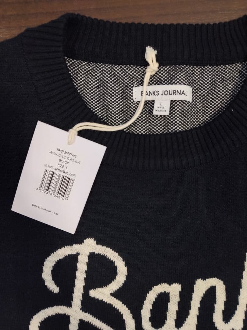 【未使用】BanksJournal コットンニット黒L今季物