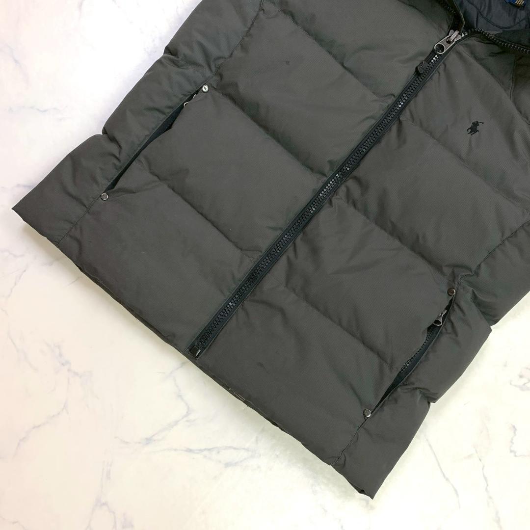 ポロラルフローレン ダウンベスト ポニー刺繍 2way グレー S　D966