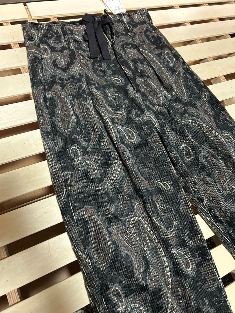 JOURNAL STANDARD コーデュロイペイズリー柄パンツ　ブラック
