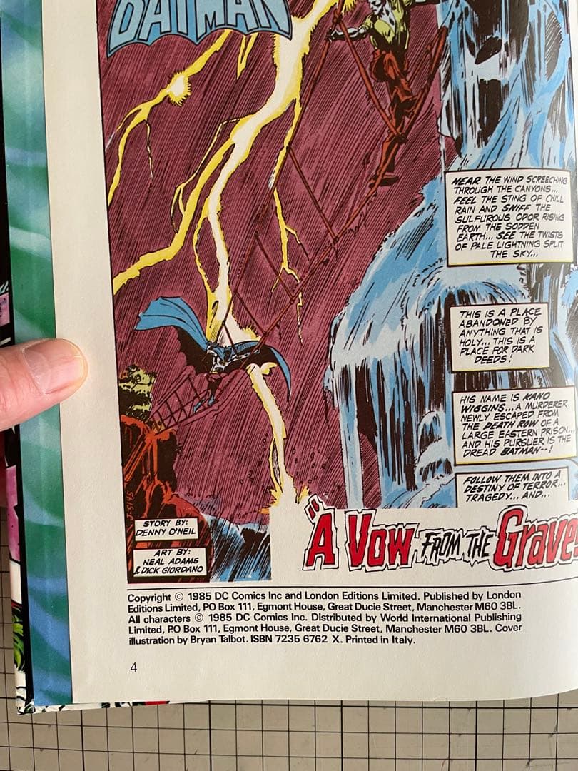 少年漫画 BATMAN THE OFFICIAL ANNUAL 1986