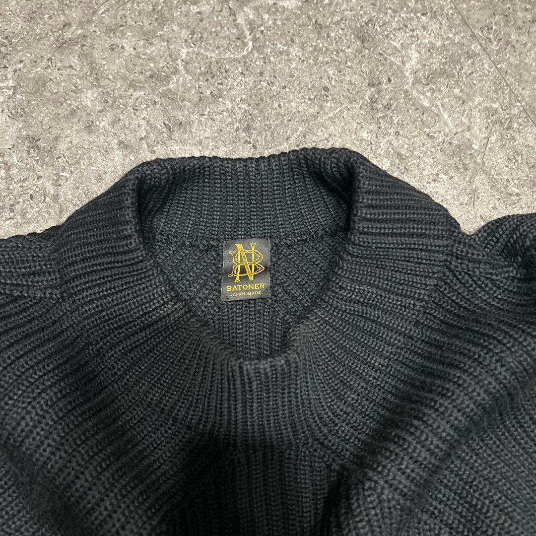 t*k様 BATONER シグネチャー ニット モックネック ブラック　サイズ3
