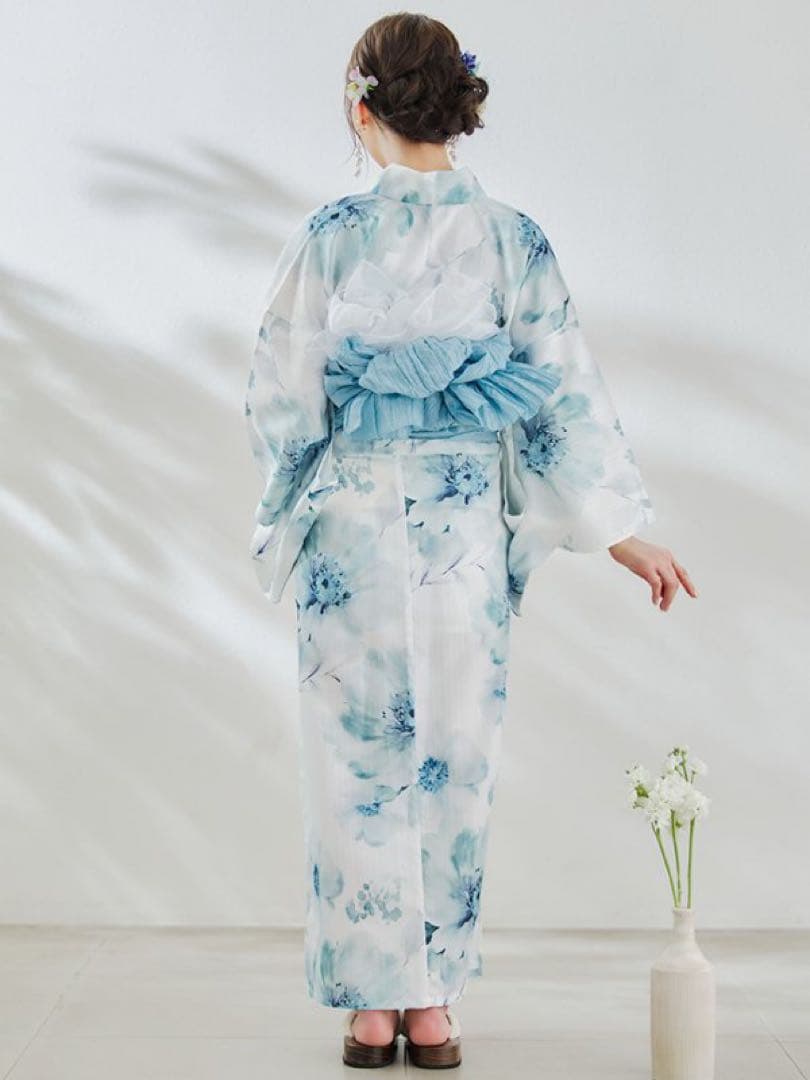 セパレート水彩フラワー浴衣 浴衣4点セット トップス