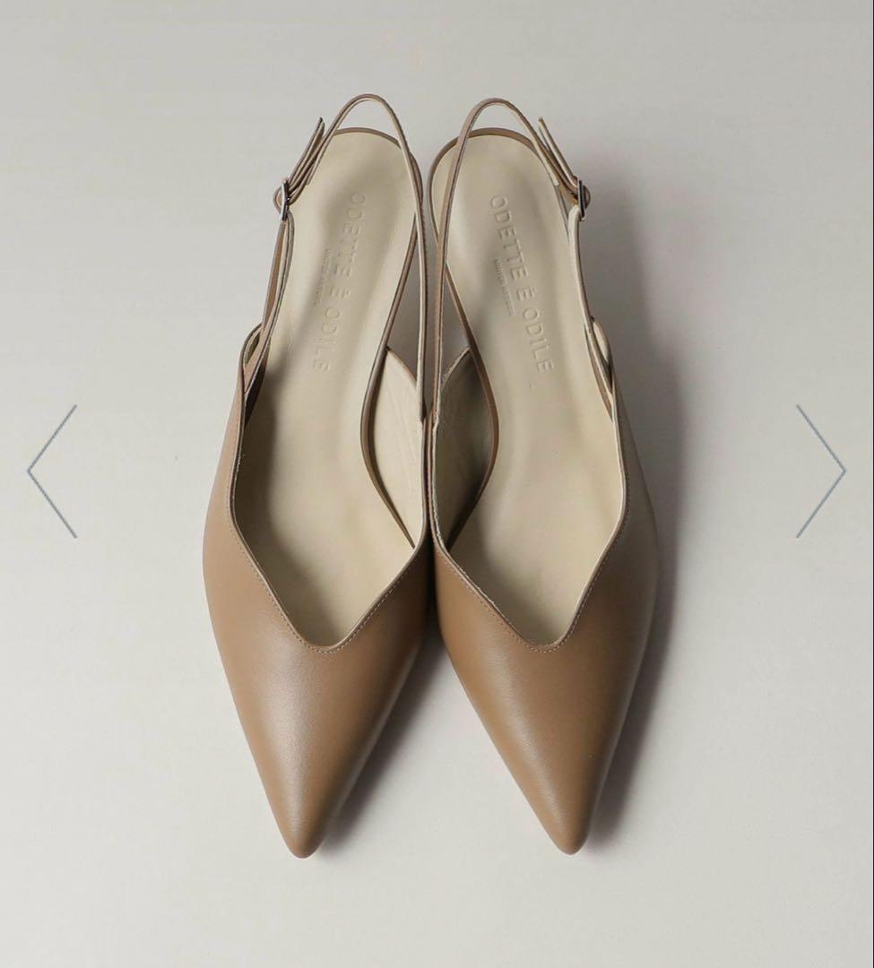 【超美品】ODETTE E ODILE ウェーブラインバックベルト パンプス