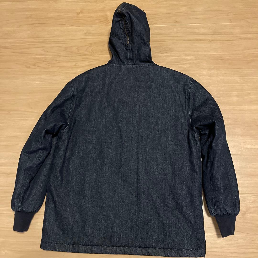 美品 HOUSTON デニムフーディ 中綿 USNA ミリタリージャケット XL