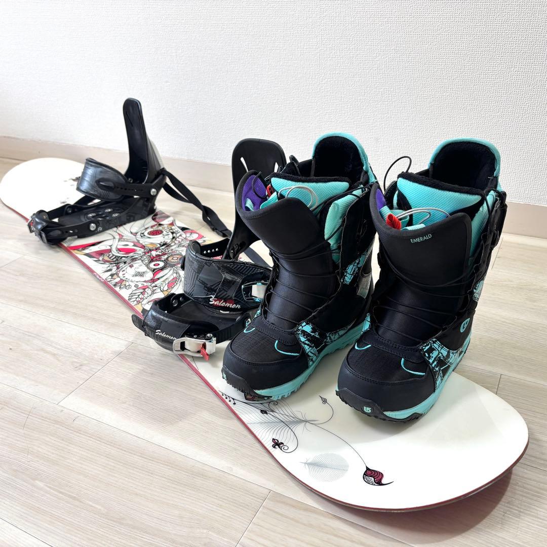 【お得セット】サロモン　バートン　レディース　スノボーセット
