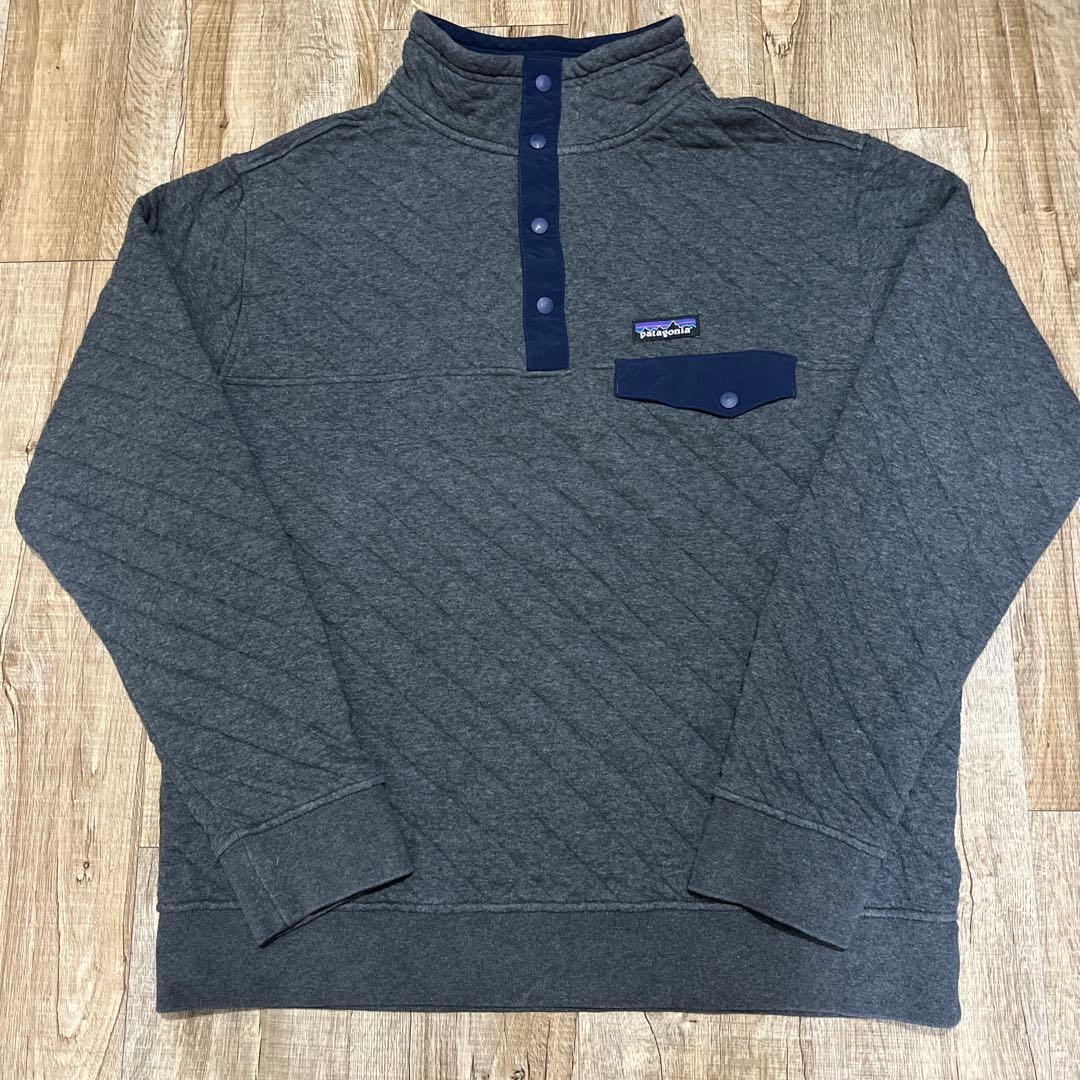パタゴニア コットン キルト スナップT グレー Lサイズ