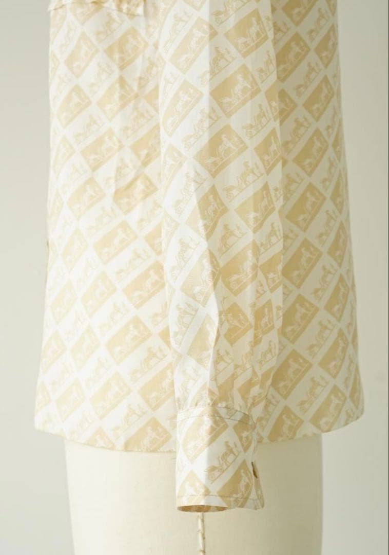 HERMES◇エルメス◇ロゴ総柄シャツ