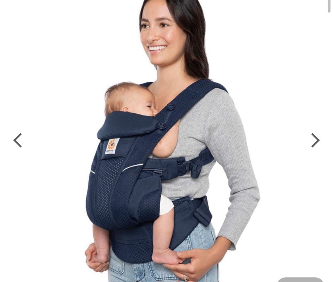 【美品】 エルゴベビー　オムニブリーズ　ミッドナイトブルー 抱っこ紐 メッシュ