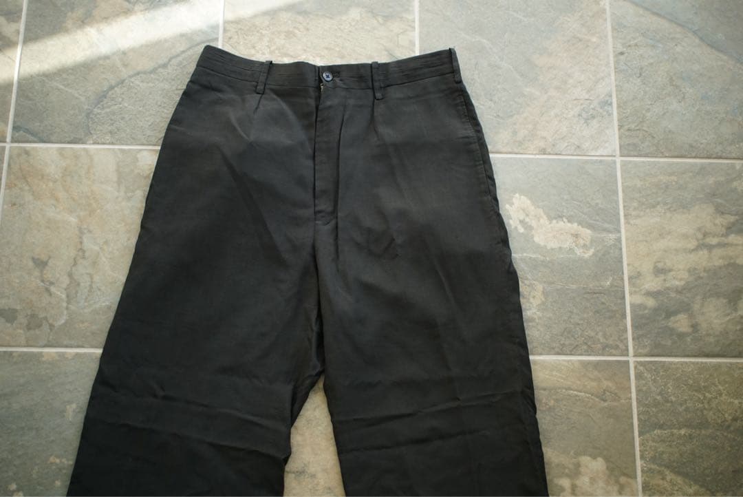 99ss ヨウジヤマモト プールオム 90s リブ シルク スラックス