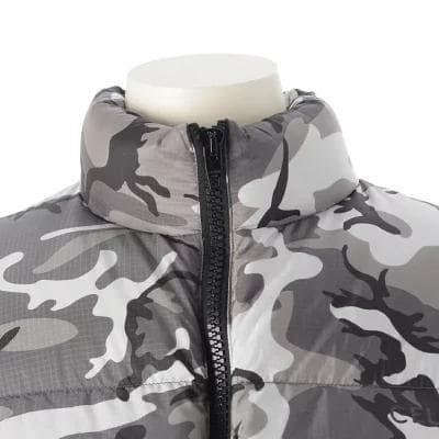 CELINE ナイロン ロゴ カモフラージュ プリント ダウンジャケット
