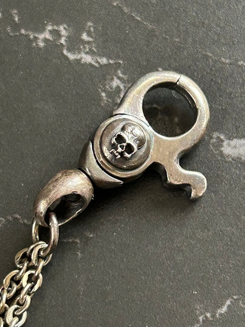 Roen 3連ウォレットチェーン　スカル　シルバー　925 hide
