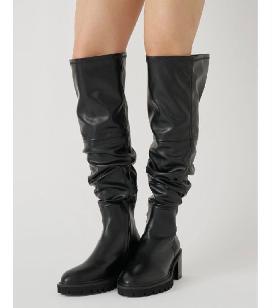 darich ソフトレザーニーハイブーツ