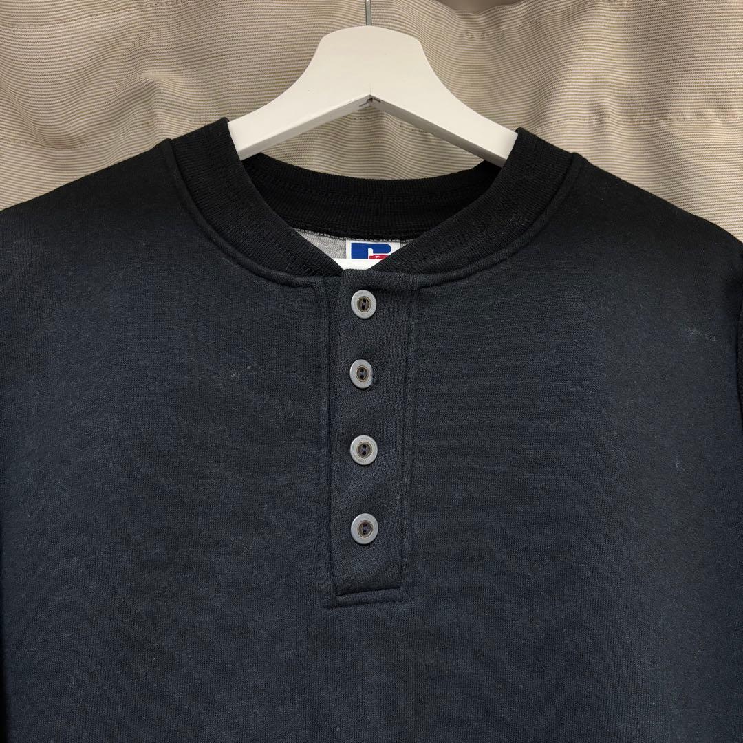 RUSSELL ATHLETIC 90sヘンリーネック USA製 黒 XL