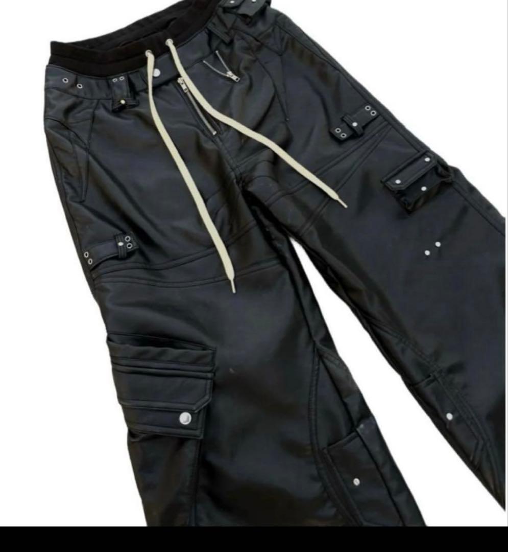 パンツ cozyworldwide LEATHER CARGO PANTS