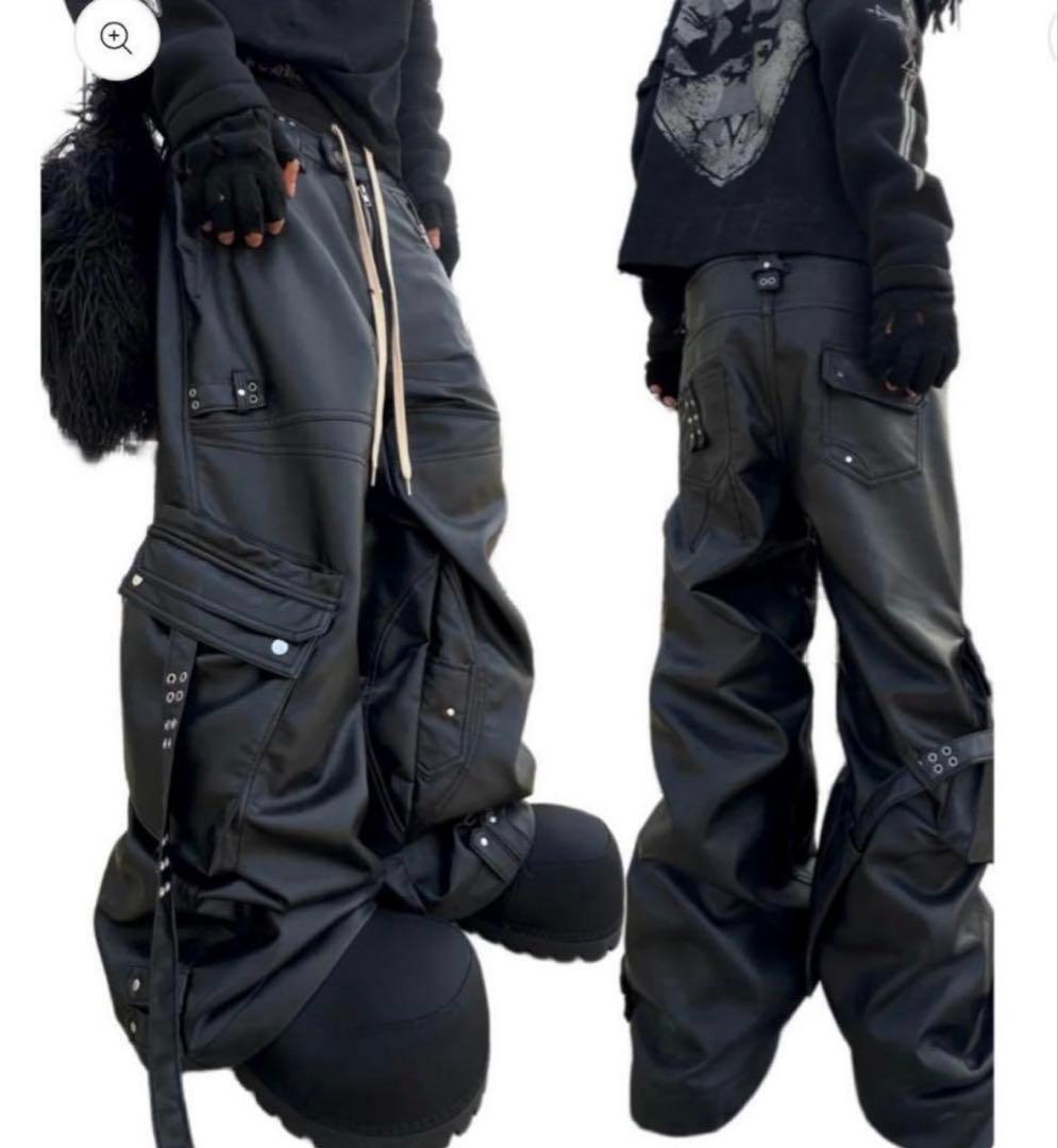 パンツ cozyworldwide LEATHER CARGO PANTS