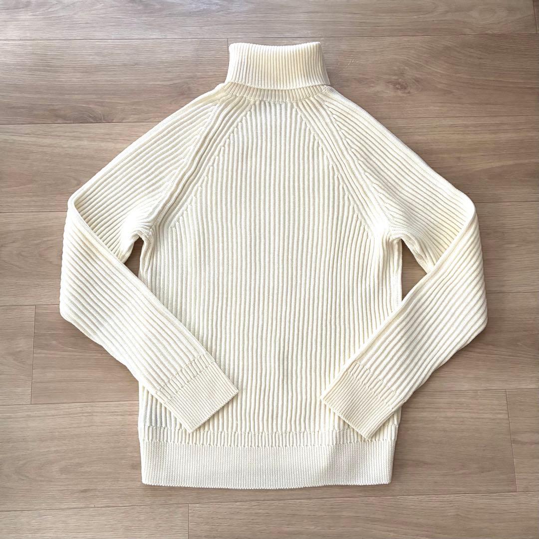 ZANONE／リブウールタートルネックニット／size 46