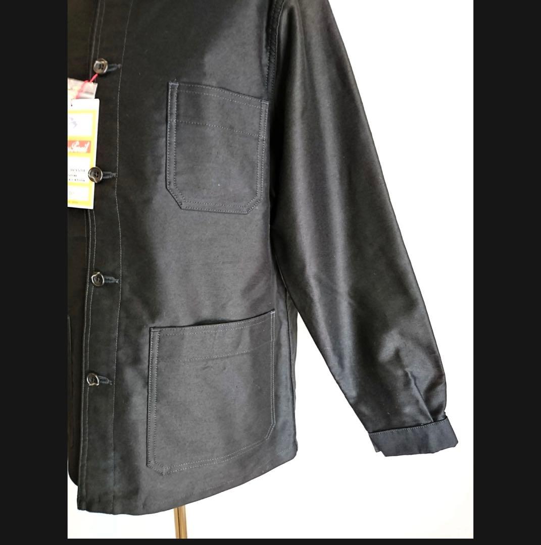 ル サン パレイユ コットンモールスキン カバーオール　ブラック 44 XL