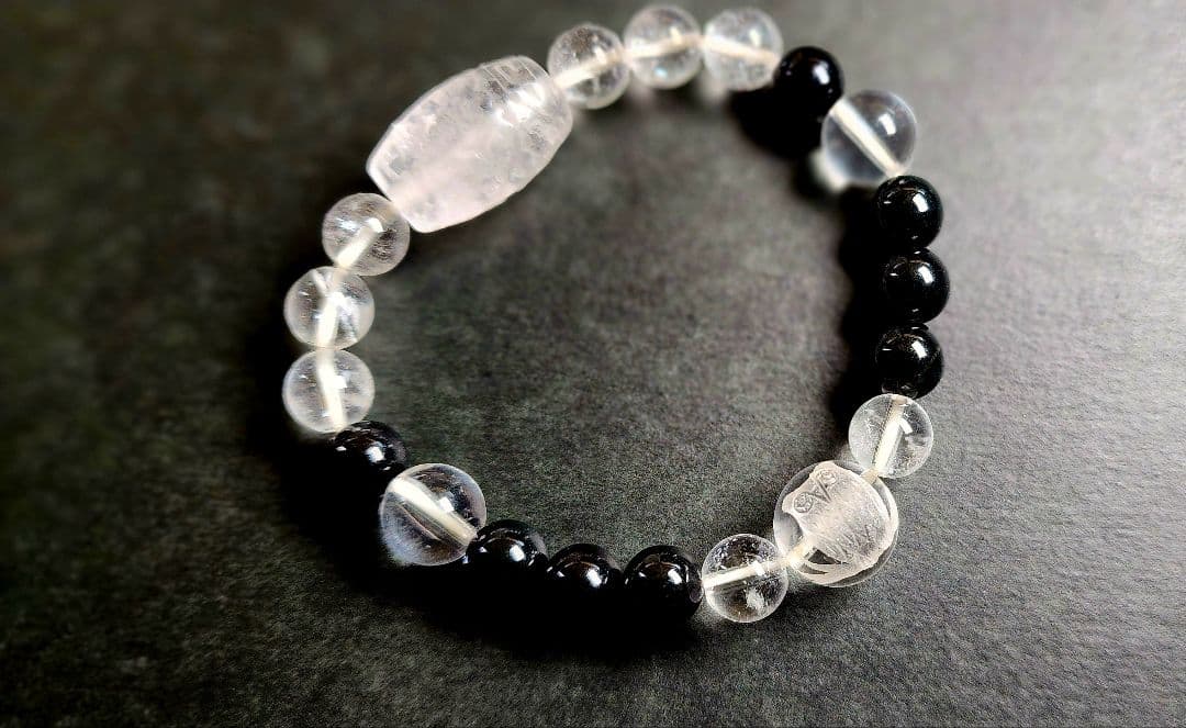 梟　福を呼ぶ マニ車　翡翠　ヒマラヤ水晶　フクロウブレス 023