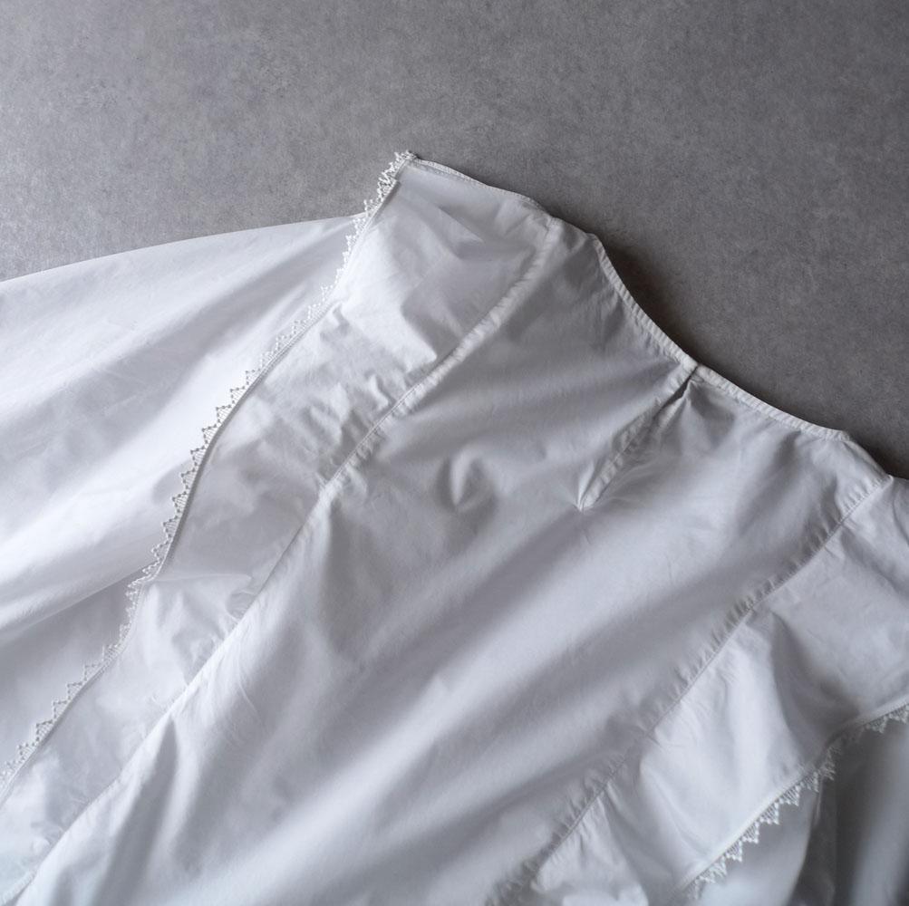 美品 トゥモローランド マカフィー 1,7万 フリルブラウス ホワイト C340