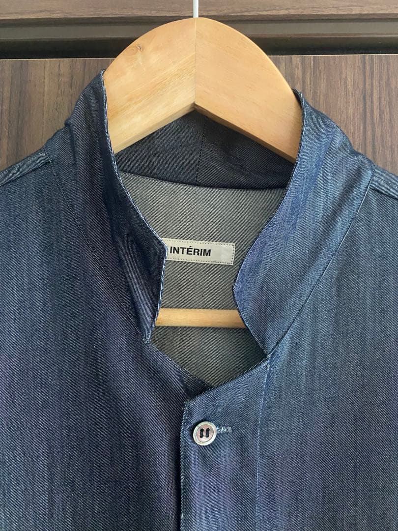 INTERIM ハイパービッグシルクデニムサファリシャツ　サイズ5 美品