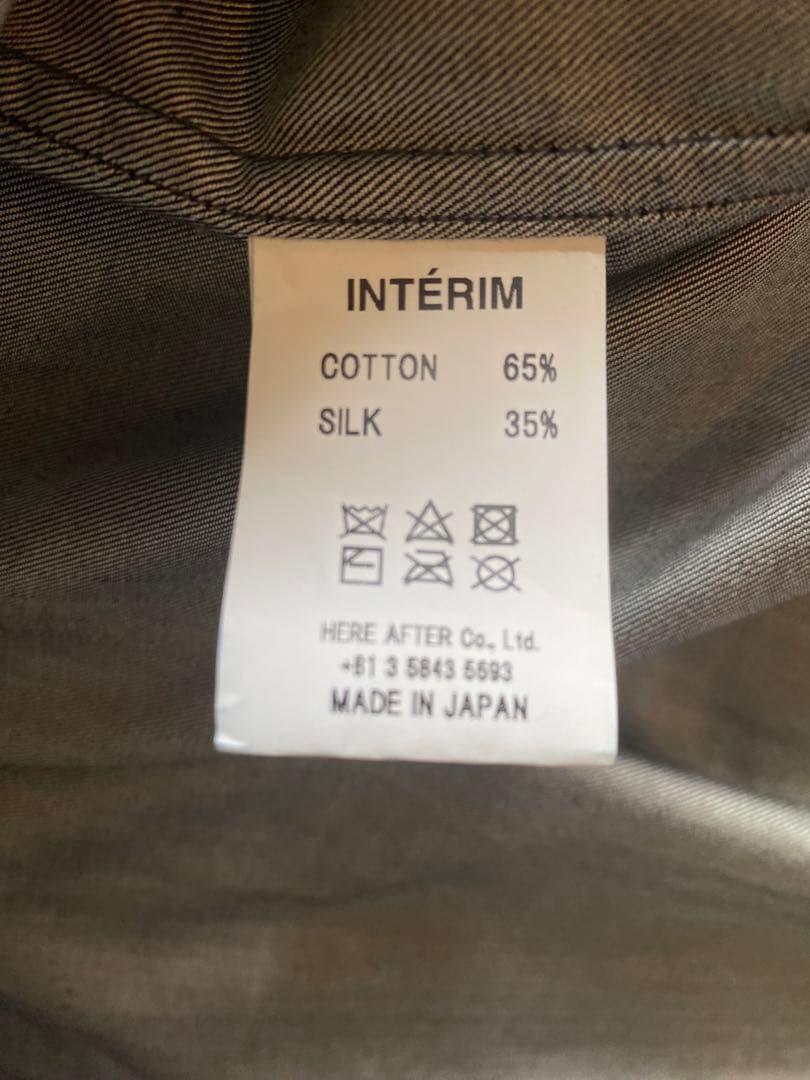 INTERIM ハイパービッグシルクデニムサファリシャツ　サイズ5 美品