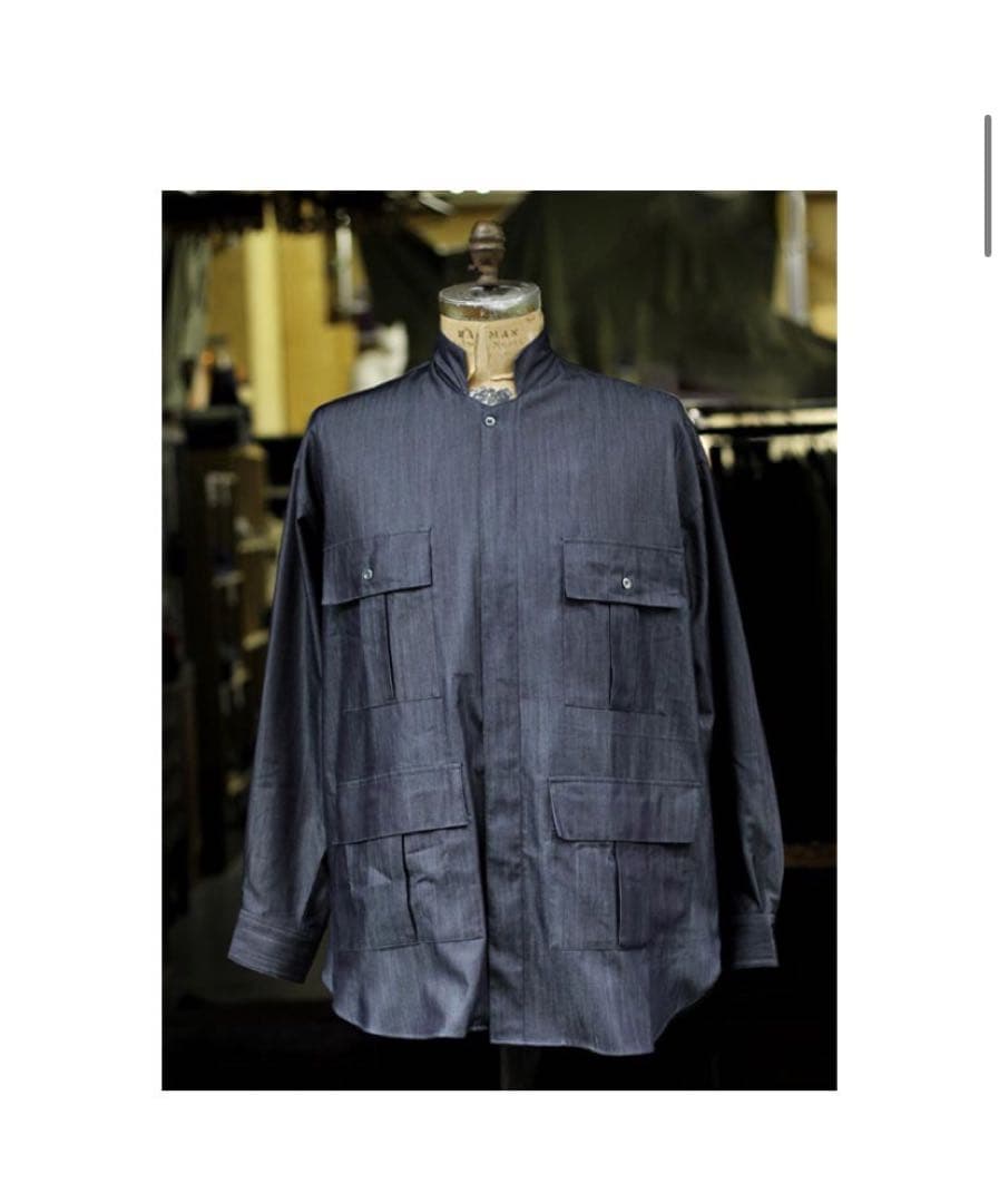 INTERIM ハイパービッグシルクデニムサファリシャツ　サイズ5 美品