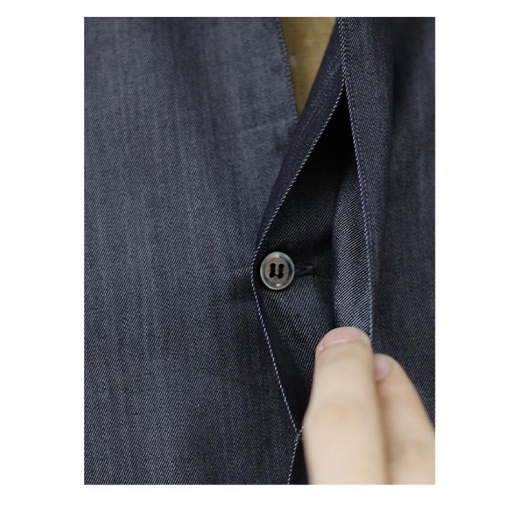 INTERIM ハイパービッグシルクデニムサファリシャツ　サイズ5 美品