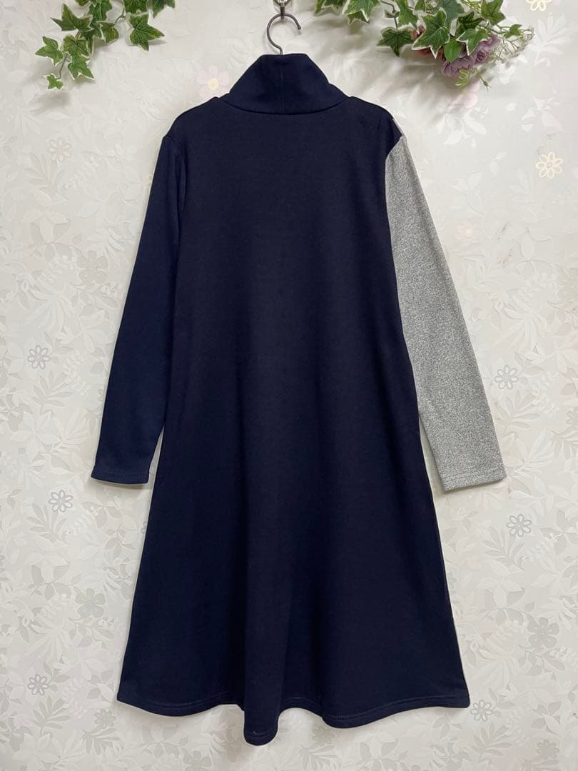 ヒロミ182猫print裏起毛ニットソーTU(NV)（MK)(BK)