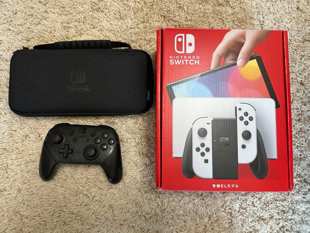 Nintendo Switch 有機EL ホワイト【プロコン、ケース付き】