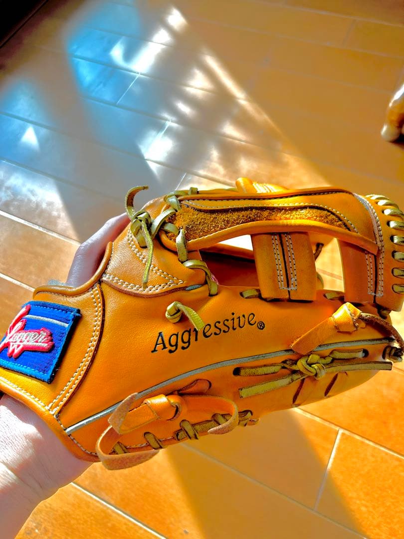 久保田スラッガー　内野手用　オレンジ　型付済み