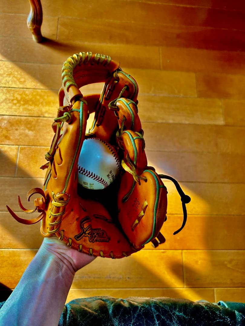 久保田スラッガー　内野手用　オレンジ　型付済み