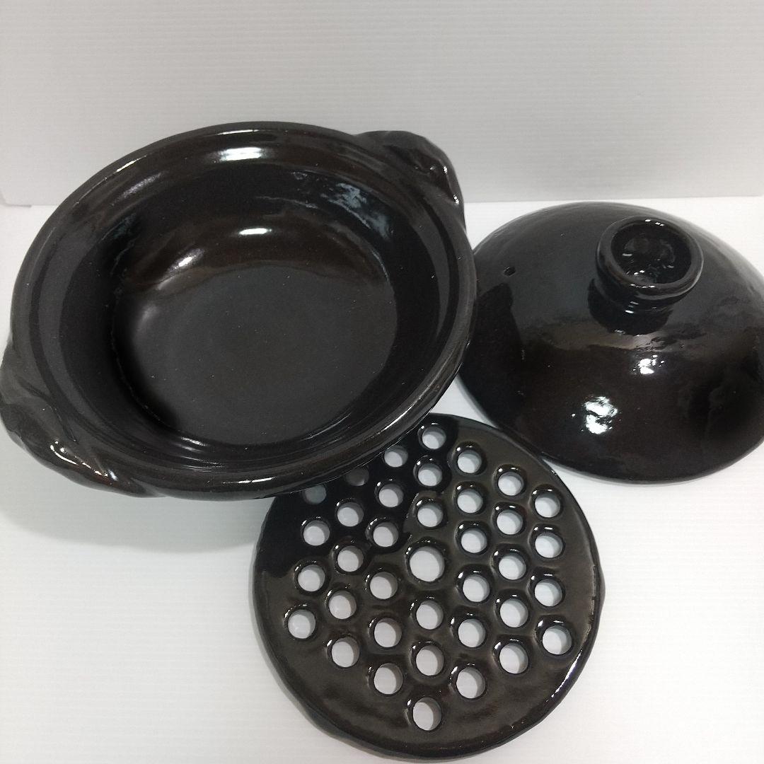 雲井窯 土鍋 鴨釉 七寸 すのこ付き