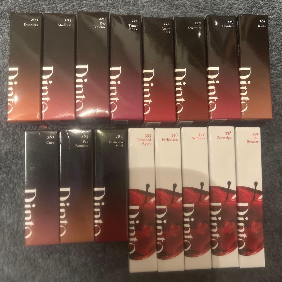 Dinto ブラーグロイリップティント、ミラーレスリップオイルグロス16点セット