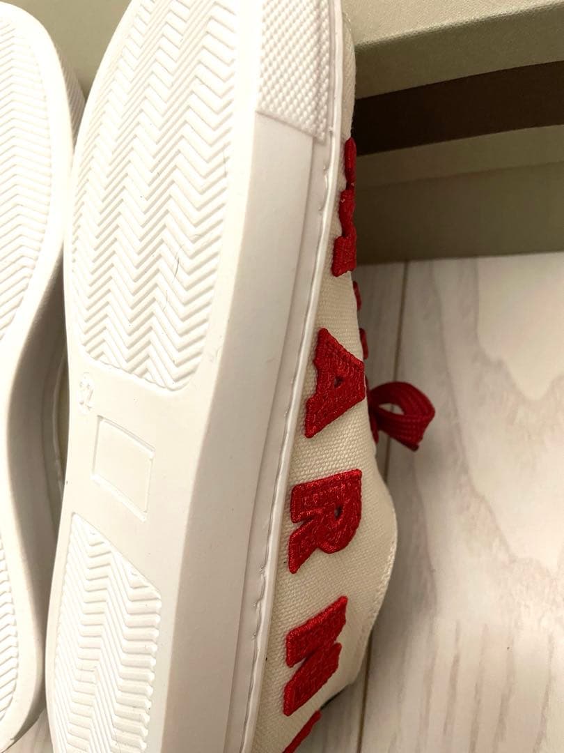 新品未使用　MARNI ホワイト/レッド スニーカー　32 20センチ