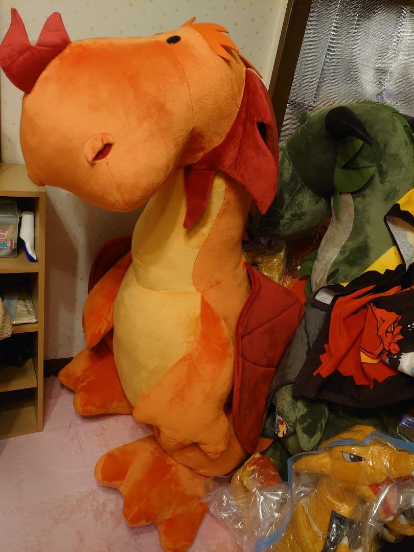 NICI ドラゴンぬいぐるみ　オレンジの子　160cm　正規店購入品