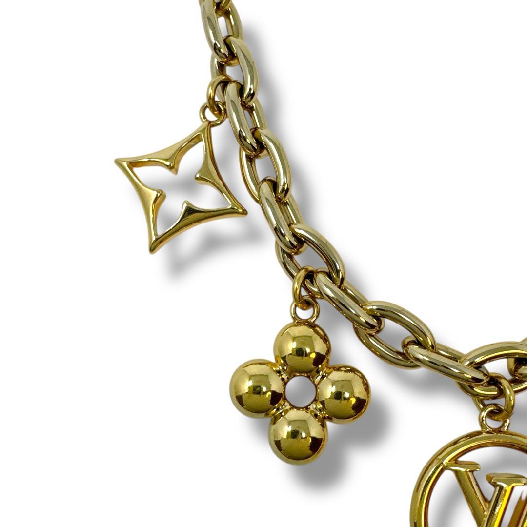 ルイヴィトン チャーム M00997 金 ビジューサックチェーンブルーミング