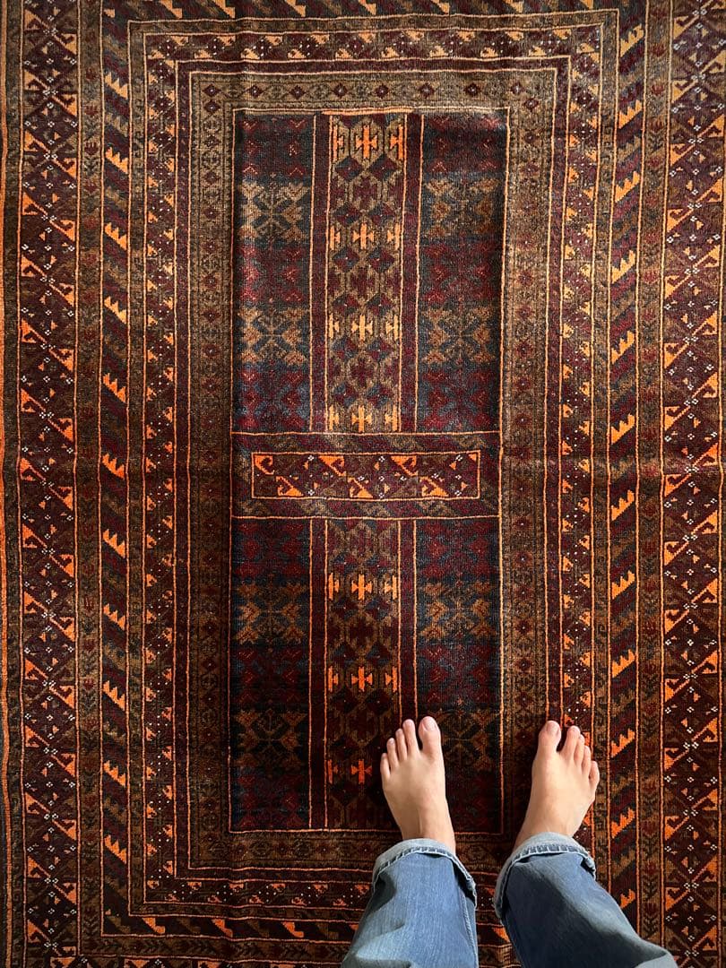 トライバルラグ　ヴィンテージラグ　アフガンラグ　トルクメン　アリホジャ　美品