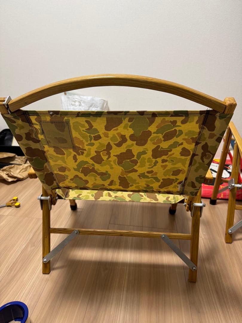 ネイタルデザイン　カーミットチェア　カモ柄　刻印入