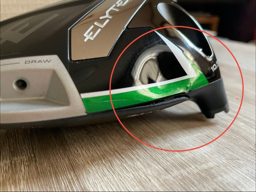 【訳あり】ELYTE ドライバー 10.5度　ヘッドのみ　キャロウェイ 破損あり