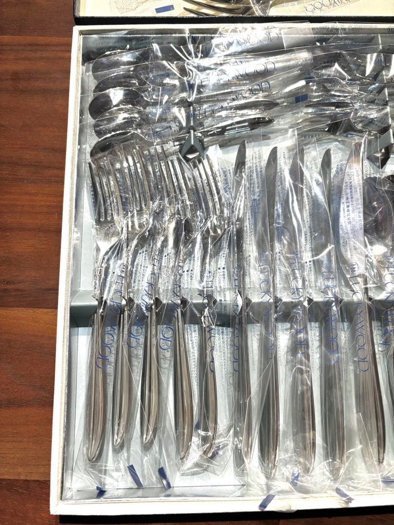 LUCKYWOOD ステンレスカトラリーセット5客+サービングセット