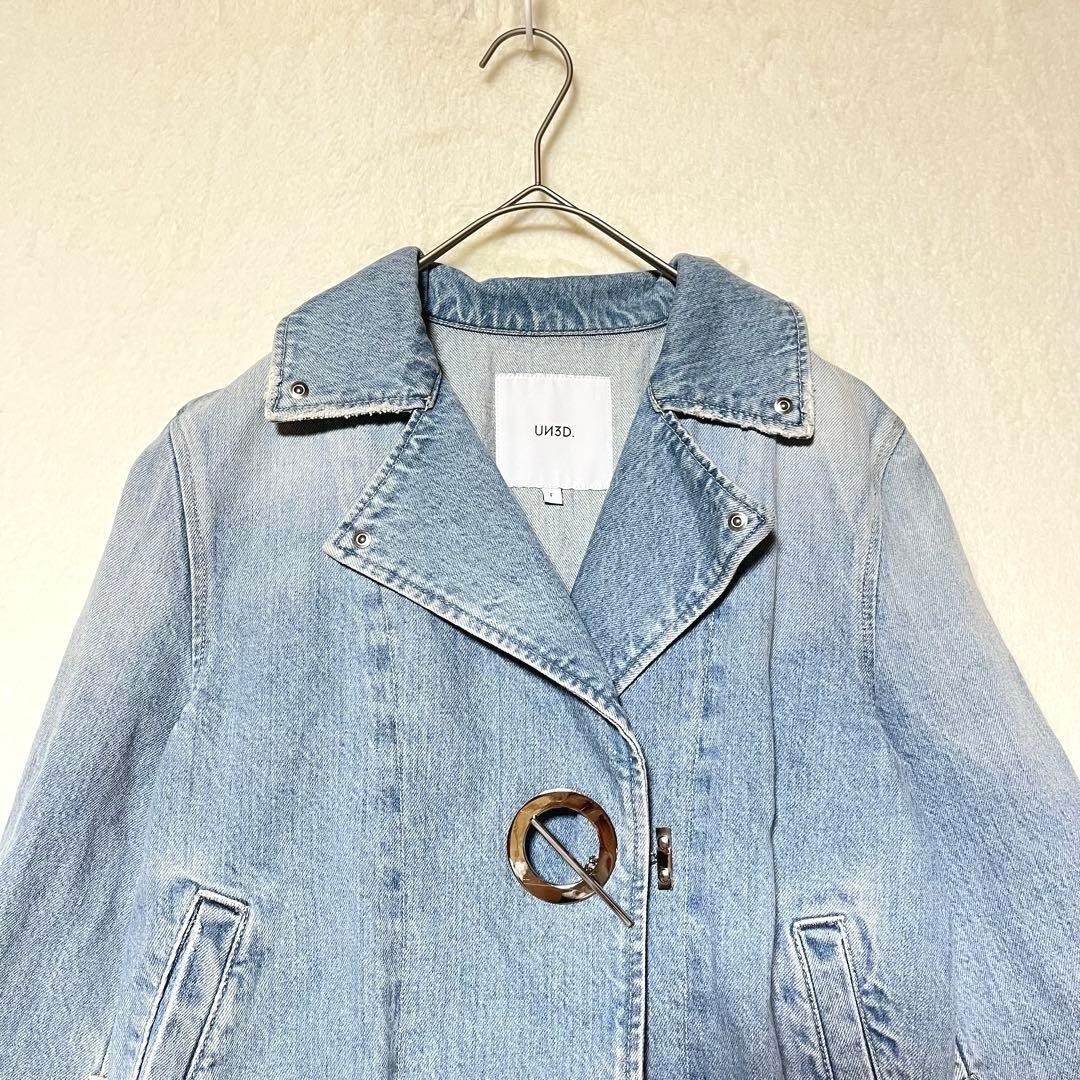 【UN3D】希少品✨アシンメトリーデニムジャケット ダメージ加工 石原さとみ着用