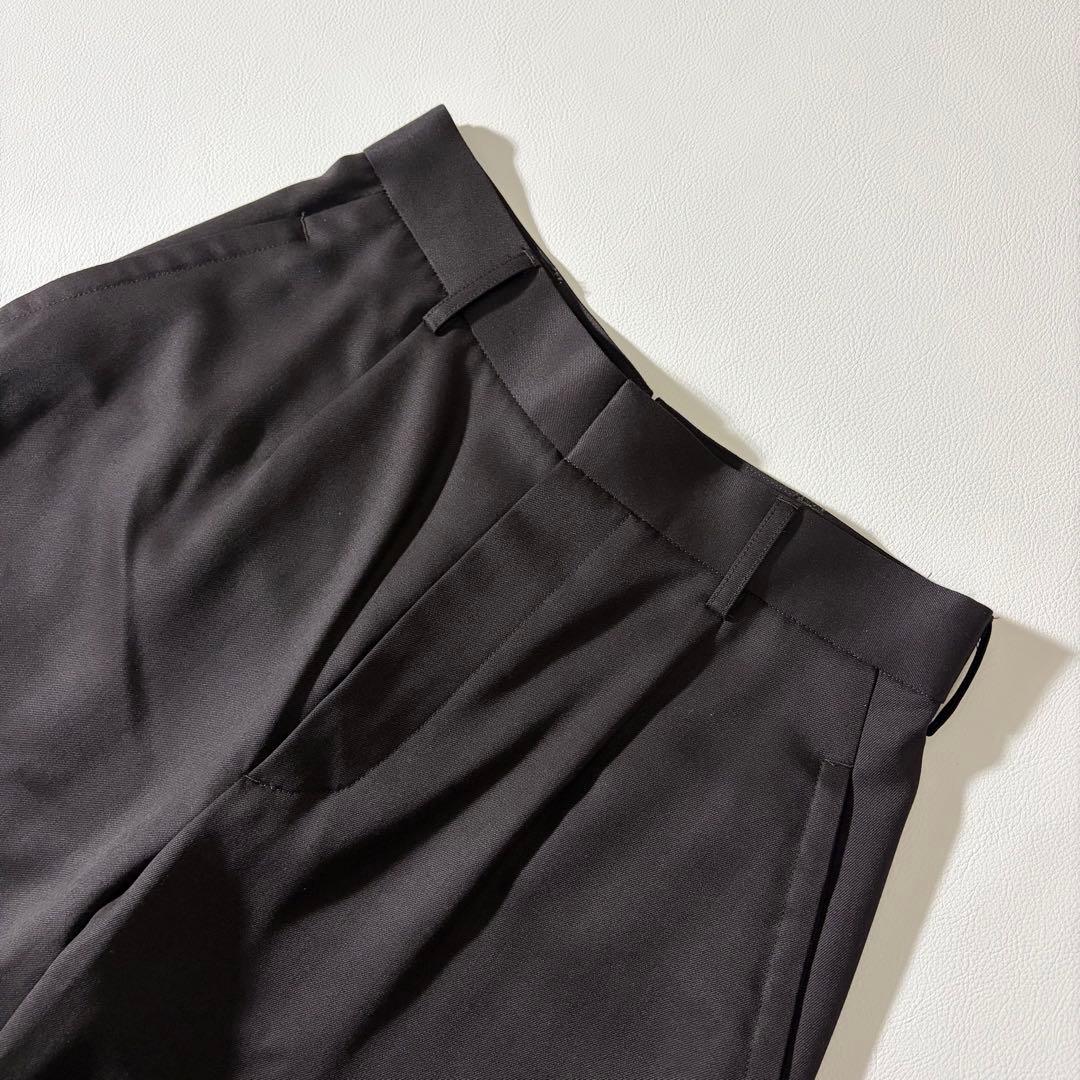 未使用級　ロエフ　ウール ギャバ ボンタン パンツ ダークブラウン　M