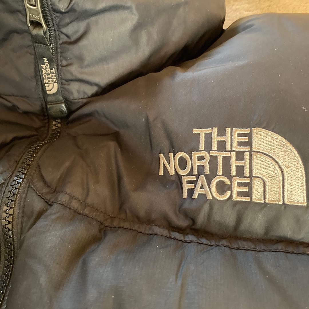 超希少　90s ノースフェイス センターロゴ　ヌプシ Lサイズ　ブラック