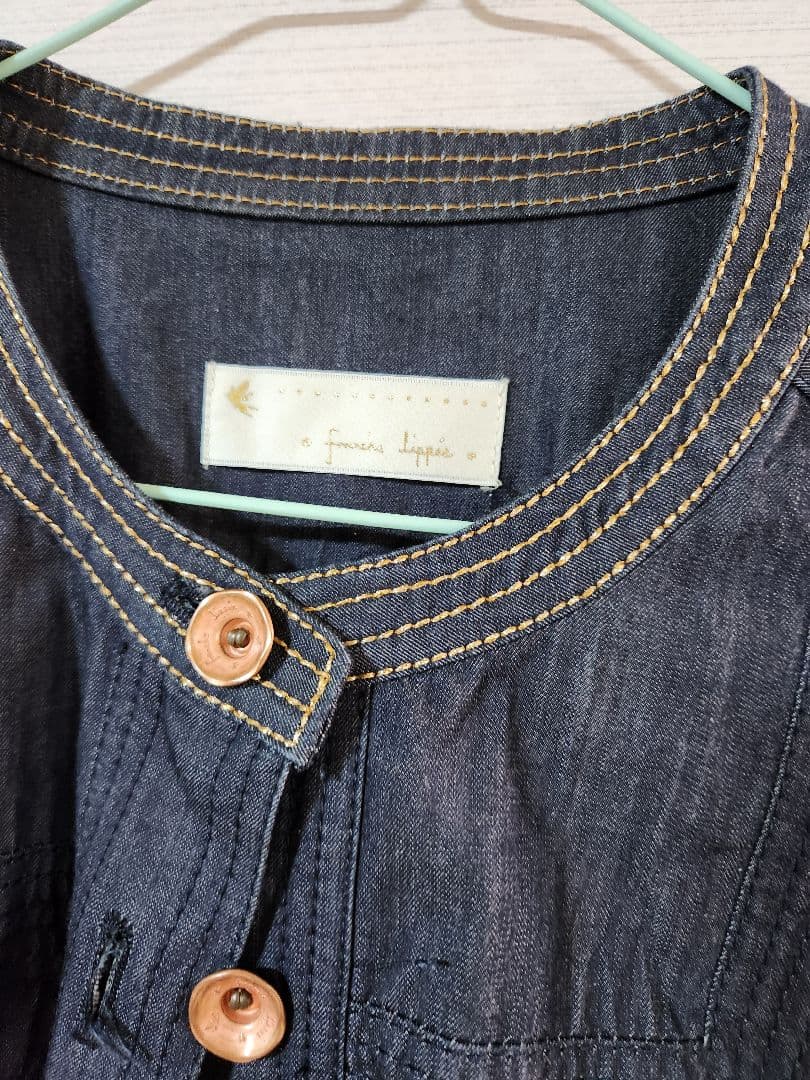 フランシュリッペインディゴデニムワンピーススプリングコート Mサイズ