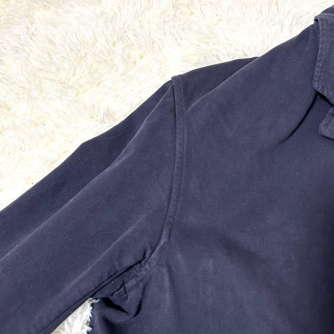 【COMOLI】テーラードジャケット サイズ3 製品染 ネイビー コットン100