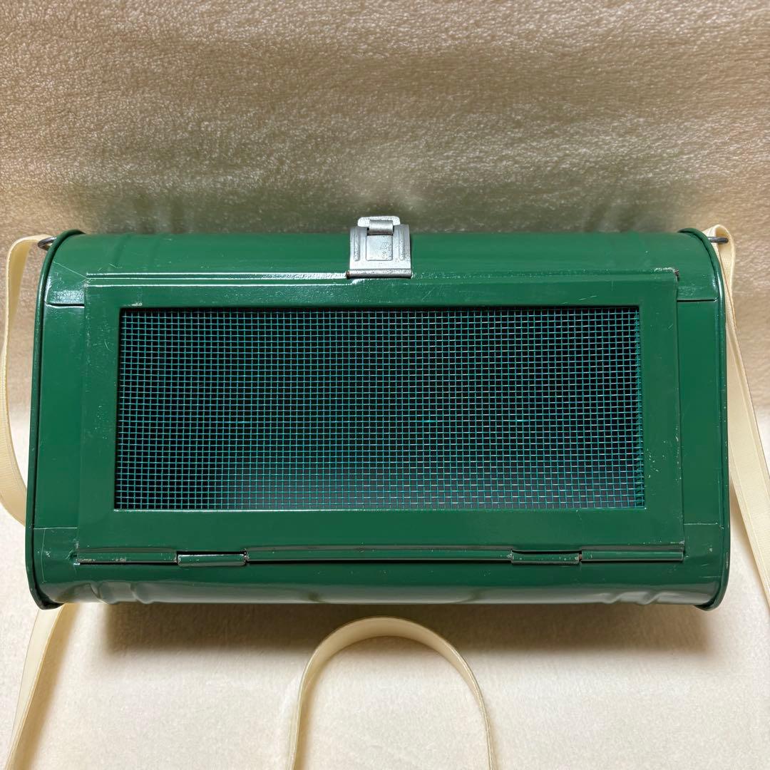 昭和レトロ 〔30年代〕山本商店 虫籠 緑色 金属製
