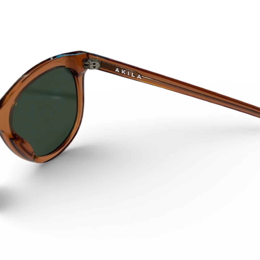 AKILA LA サングラス 美品 ユニセックス A1801 ブラウンフレーム