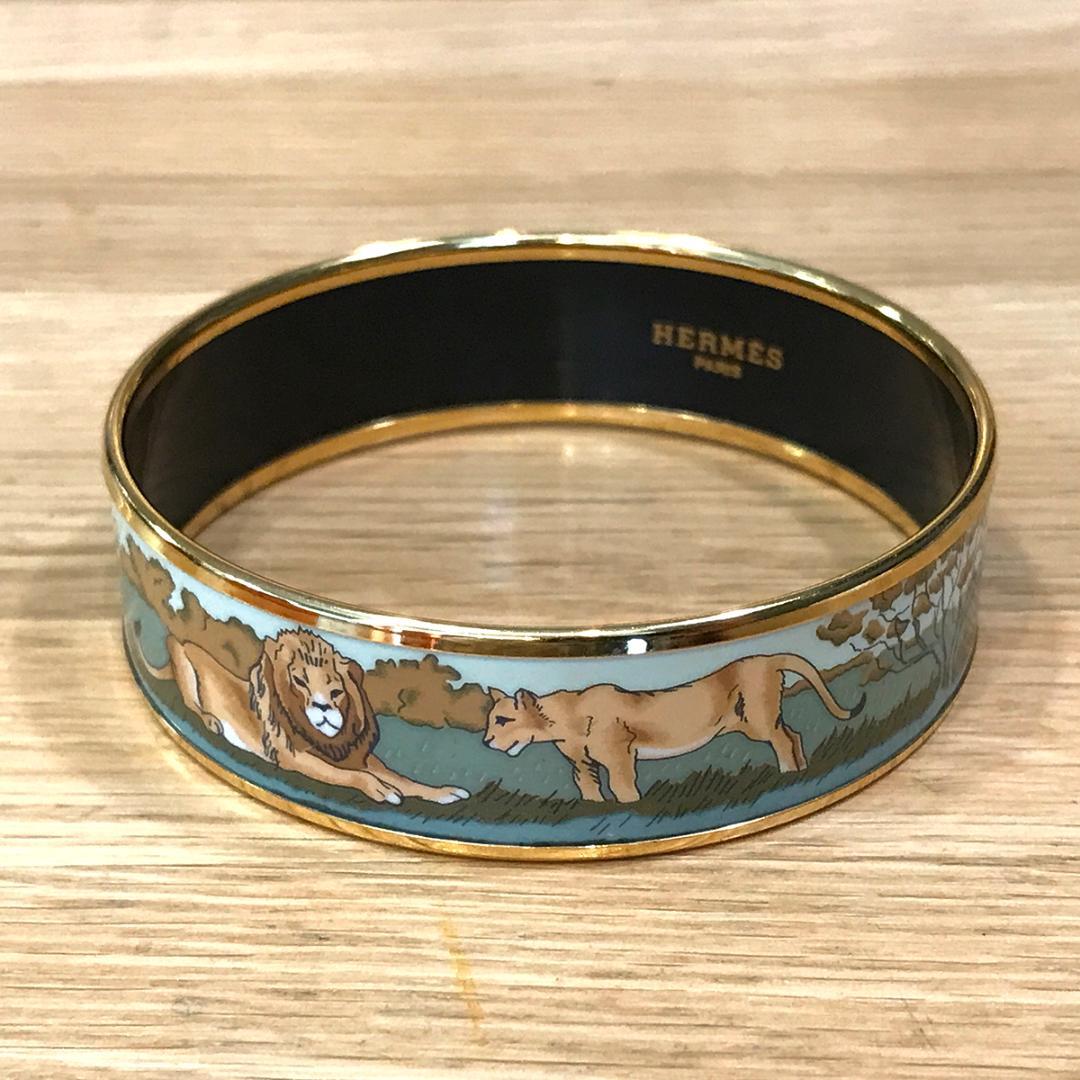 R様の エルメス エマイユGM 七宝焼き バングル ブレスレット ゴールド