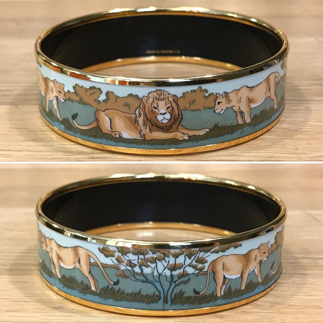 R様の エルメス エマイユGM 七宝焼き バングル ブレスレット ゴールド